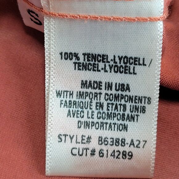 Bella Dahl Smoked Yoke Tunic Dress Flax Henna Ombre Size Small 100% Tencel - Picture 8 of 12